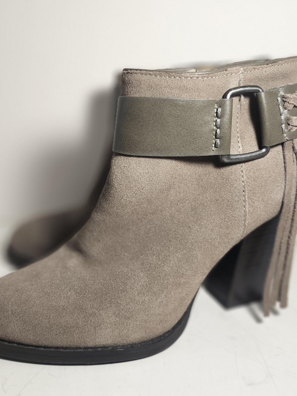 Suede Ankle Bootie Size 9M with Buckle Strap - Taupe Kensie's Massey Sam Edelman